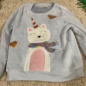 cat+unicorn sweater- size 10/12